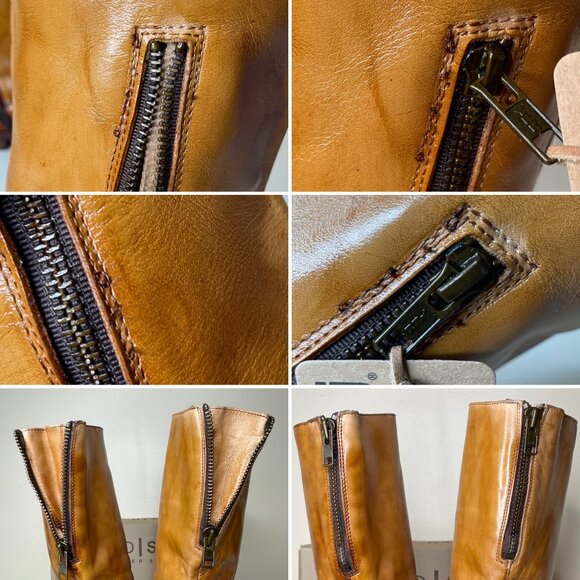 BED STU Tess Distressed Tan Leather Tall Riding Boots BEDSTU Size 8 - Picture 10 of 16